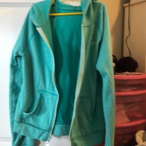 Teal zip up hoodie